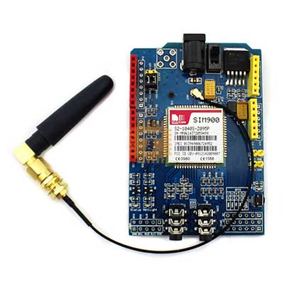 SIM900 Quad-Band GSM GPRS Shield with Antenna for Arduino (MD0157)