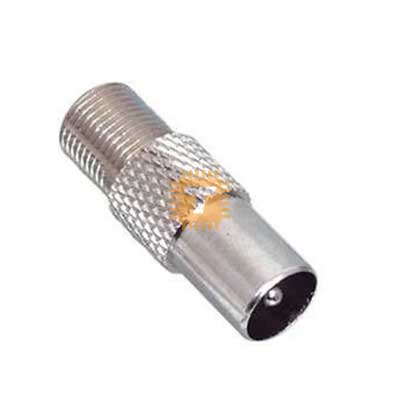 F Type Female To TV Aerial RF Coaxial Male Connector (TA0355)