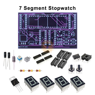 Stop Watch Circuit 4-Digit DIY (Made by Skytronic) (EL0008)