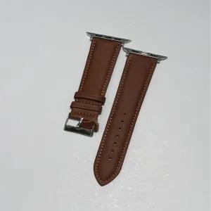 Brown Leather Watch Strap for Apple Watch Ultra Smart Watch