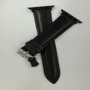 Dark Brown Leather Watch Strap for Apple Watch Ultra Smart W