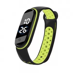 Black LED Digital Silicone Band Sports Belt Watch for Smart
