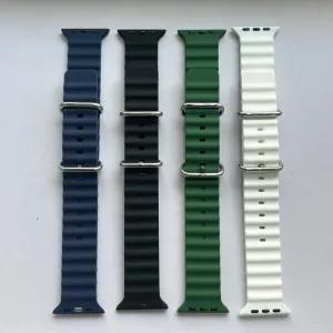 Blue,42MM Ocean Strap For T800/T900 Ultra Watch Rubber Strap