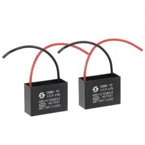 Stand Wall Fan 2 Wire Capacitor 3.5uF (Pack of 2)