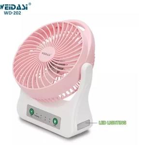 Weidasi 202 Rechargable Fan with Led Portable Original