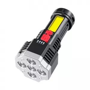 Black Portable Flashlight Strong Light Outdoor Ultra-bright