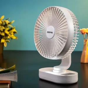 Geepas 8-inch Rechargeable Fan with Night Light 3 Speed Sett