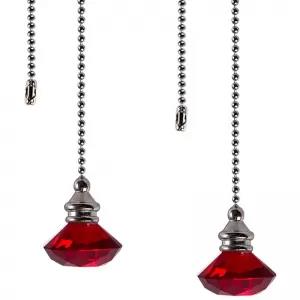 Luxury 2 x Red Diamond Fan Zippet Chain Extender Home Weddi