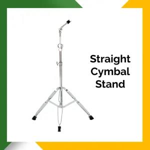 Silver Straight Cymbal Stand Double Braced Support Adjustabl