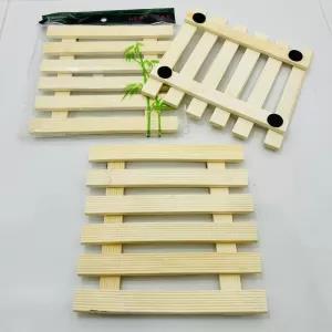 3 Pcs/Set Kitchen Wooden Non-Slip Coasters Coffee Pad, Tabletop Protection Anti-