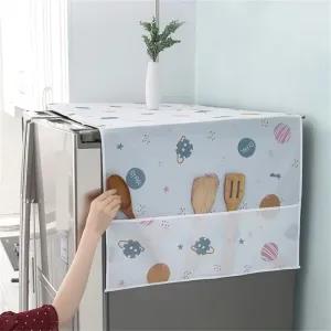 Blue Fridge Dust Proof Cover, Anti-Slip Washer and Dryer Top
