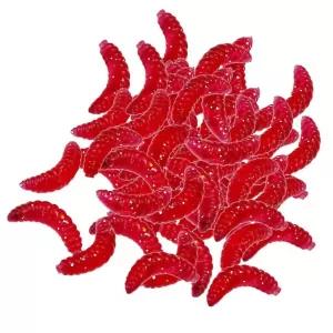 100Pcs Fishing Soft Grub Worm Bread Bug Maggots Lures Red Co