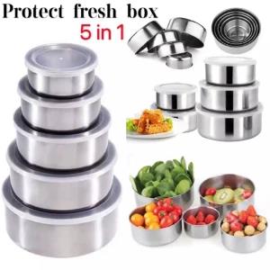 5pcs Food Containers Protect Fresh Box - 5 Pcs