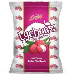 Darling Lycheez Toffees Lychee Lichi Flavour Center Filled with Love Candy Packet- 50 pcs