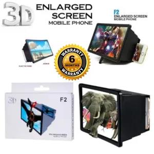 Black 3D Screen Amplifier Mobile Phone Magnifying Glass - Zo