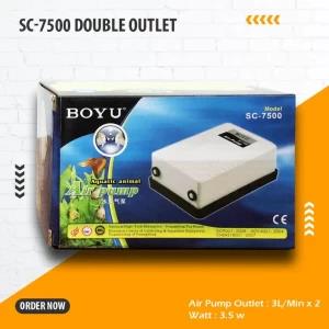 BOYU SC-7500 Double Outlet Aquarium Air Pump