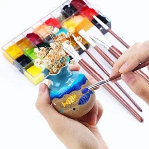 Flat Paint Brush Set 6pcs for Acrylic Watercolor