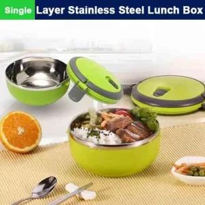 Generic 1 Layer Round Stainless Steel Lunch Box