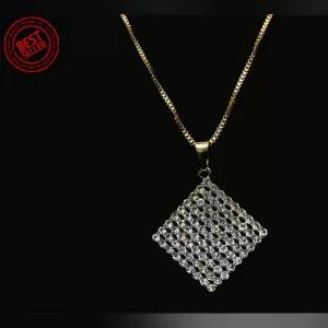 Gold Elegant Design Squre Office Occasion Fashion Necklace