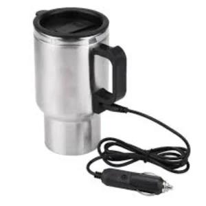 Heated Travel Mug - stainless steel