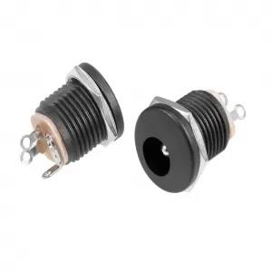 Panel Mount DC Jack Base Socket Female 2.1 x 5.5mm-Pack of 5
