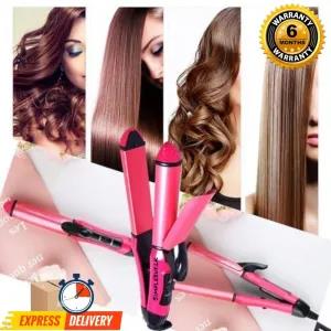 Pink NEW NOVA Womens Hair Curler and Straightener Ceramic P