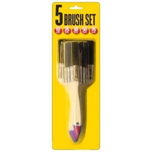 UNI-PRO 5 PCE Brush Set Synthetic Bristles
