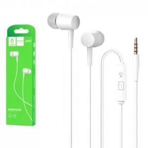 White Super Stereo High Quality Wired headphones denmen DR02