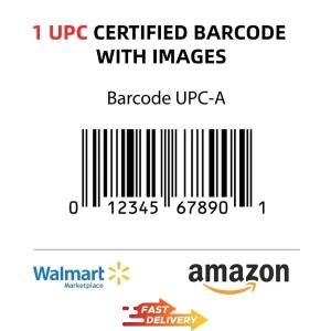 1 UPC Code Barcode with Barcode Image GS1 Compliant