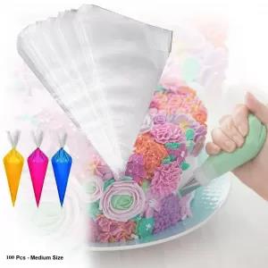 100 pcs Disposable piping bags Cake decoration Icing Bag