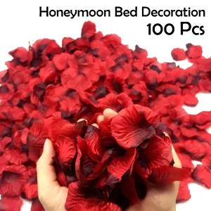 100PCS Silk Rose Petals Wedding Honeymoon Decorations