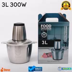 3L Capacity Electric Chopper Meat Mincer Garlic Masher Kitc