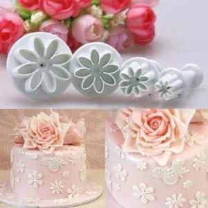4Pcs/Set Petal Plunger Fondant Cutter