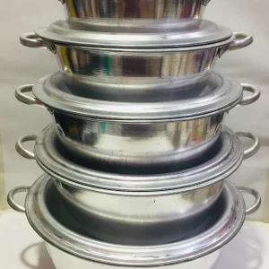 5ps aluminium coockware set with handle