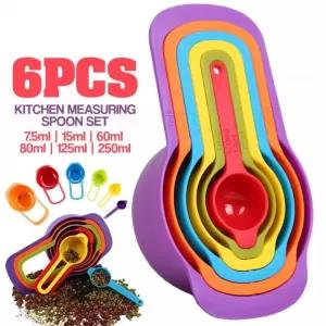 6 Pcs Measuring Cup And Measuring Spoon Set Cake baking