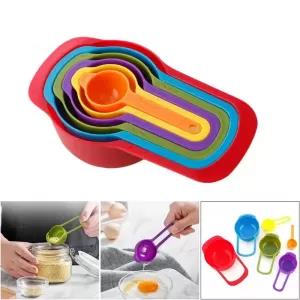 6Pcs/Set Kitchen Measuring Spoon Color Stackable Combination