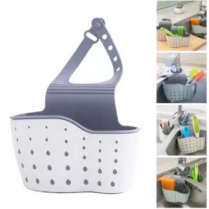 Adjustable Kitchen Sink Sponge Soap Storage Hanging Basket D