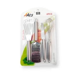 AES Food Preparation Set 4Pcs Kitchen Utensils Set