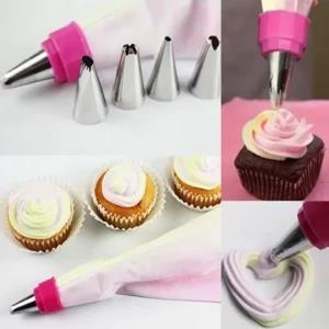 Cake Decorator Icing Bag 4 Nozzles Kit