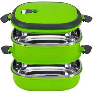Casabella Lunch Box Rectangle 2 Deck Stainless Steel 1.8L