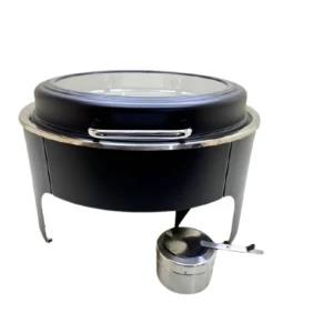 Chafing Dish High Feet Black / White Round 6L