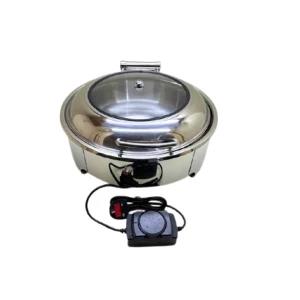 Chafing Dish Short Feet Silver Round 6L
