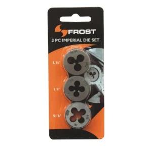 Frost 3 Piece Imperial Die Set 3/16 1/4 5/16