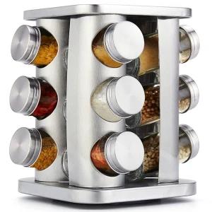 Generic Spice Carousel 12 Jar Rotating Rack