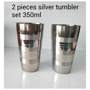 Generic Tumbler Set 350ml 2Pcs SS Water Cup