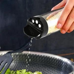 Glass Salt and Pepper Shakers 1Pcs Spice Containers 110ml Tr