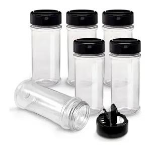 Glass Salt and Pepper Shakers 6 Pcs Spice Containers 110ml T