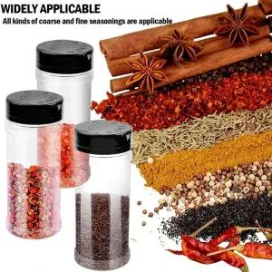 Glass Spice Jar Set 3-Piece Pepper and Salt Bottles for Ki