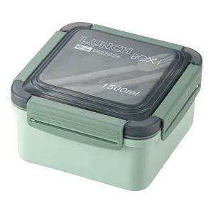 Green 1500ml Lunch Box Portable Lunch Containers Heat Resist