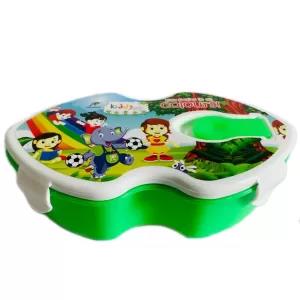Green Kids Dumbbell Shape Lunch Box with Steam Releasing Val